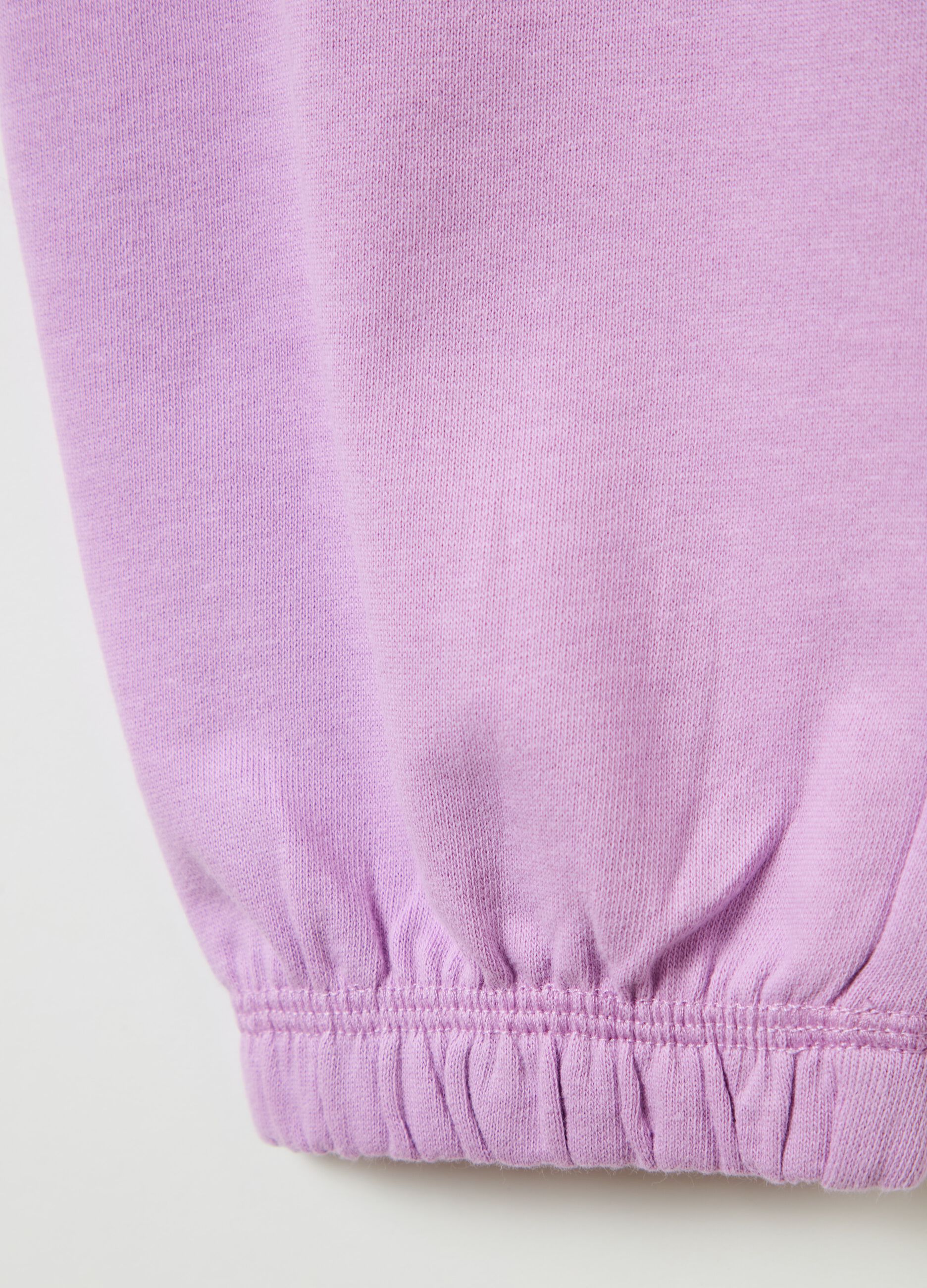 Fleece joggers with elasticated edging