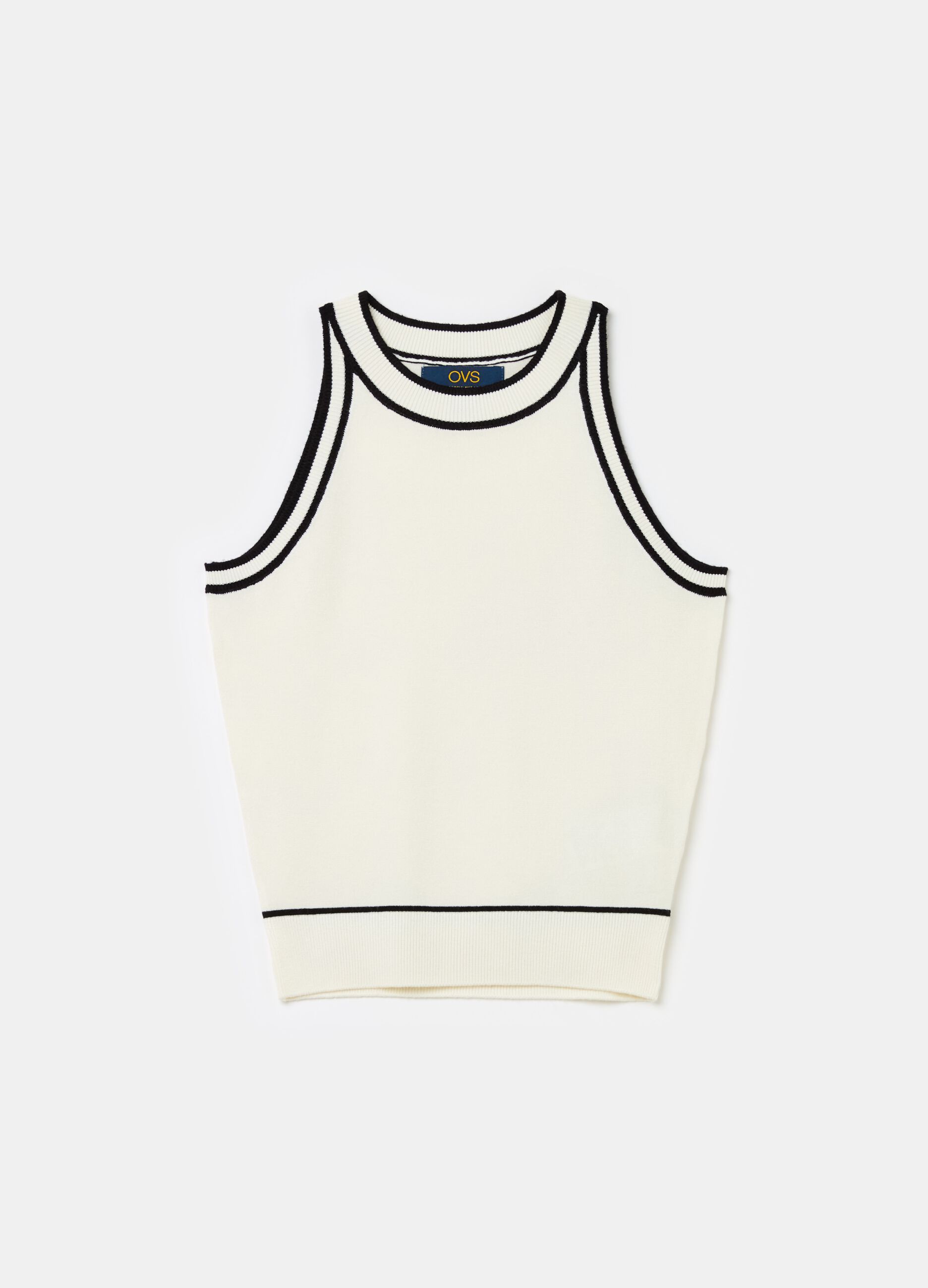 Tank top with contrasting edging