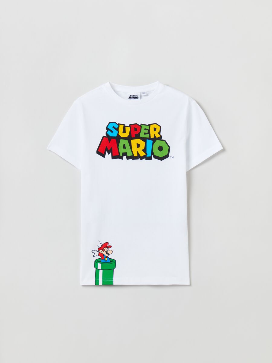 T-shirt in cotone stampa Super Mario World_0