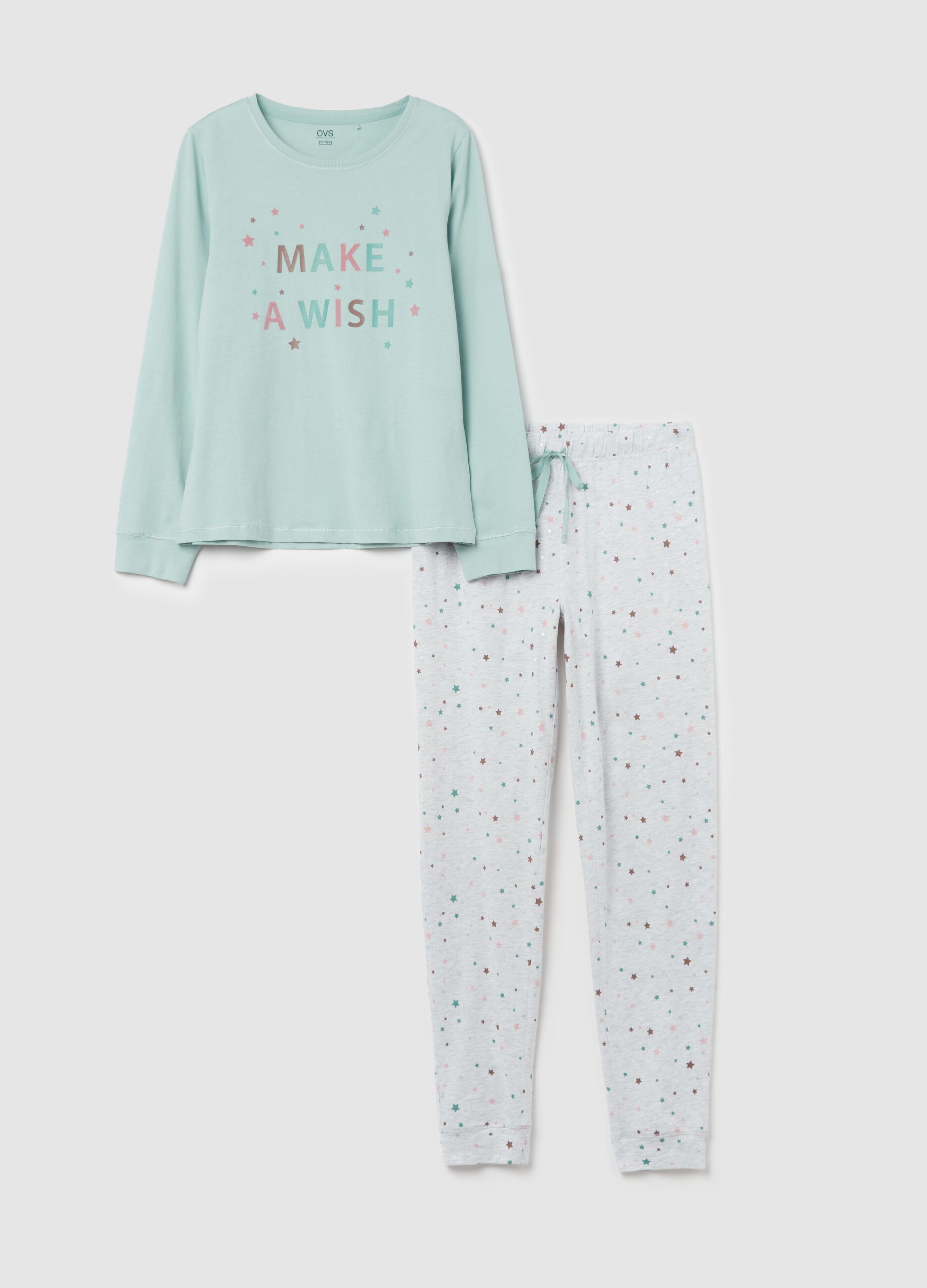 Long pyjamas with small stars print