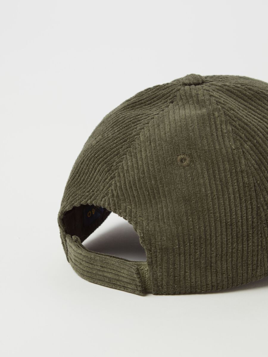 Corduroy baseball cap with embroidery_1