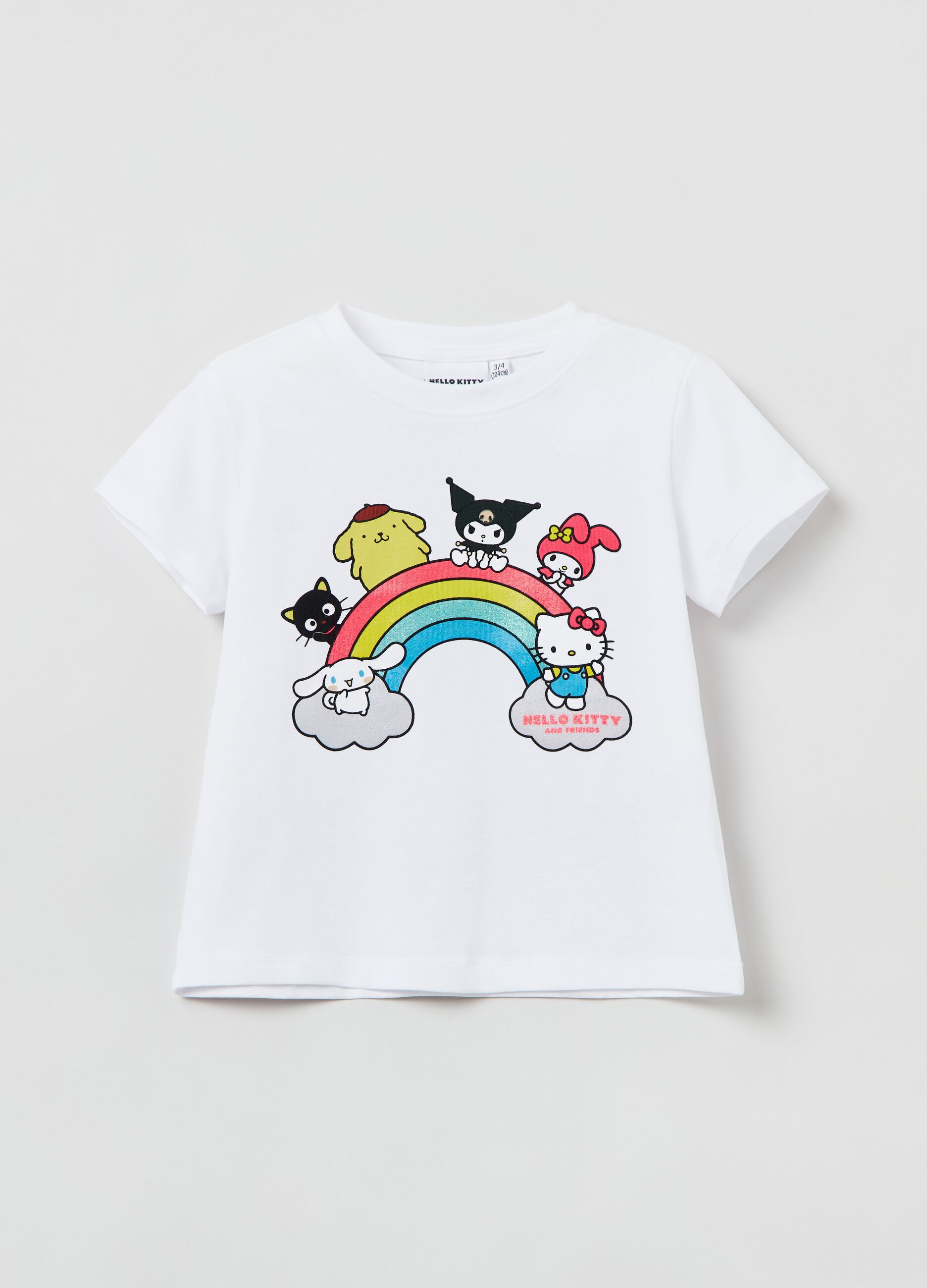 T-shirt with Hello Kitty glitter print