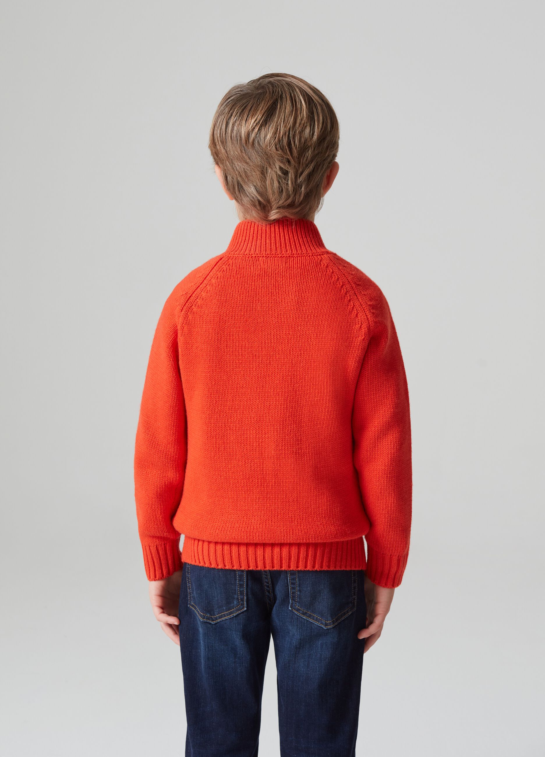 Pullover with cable-knit design