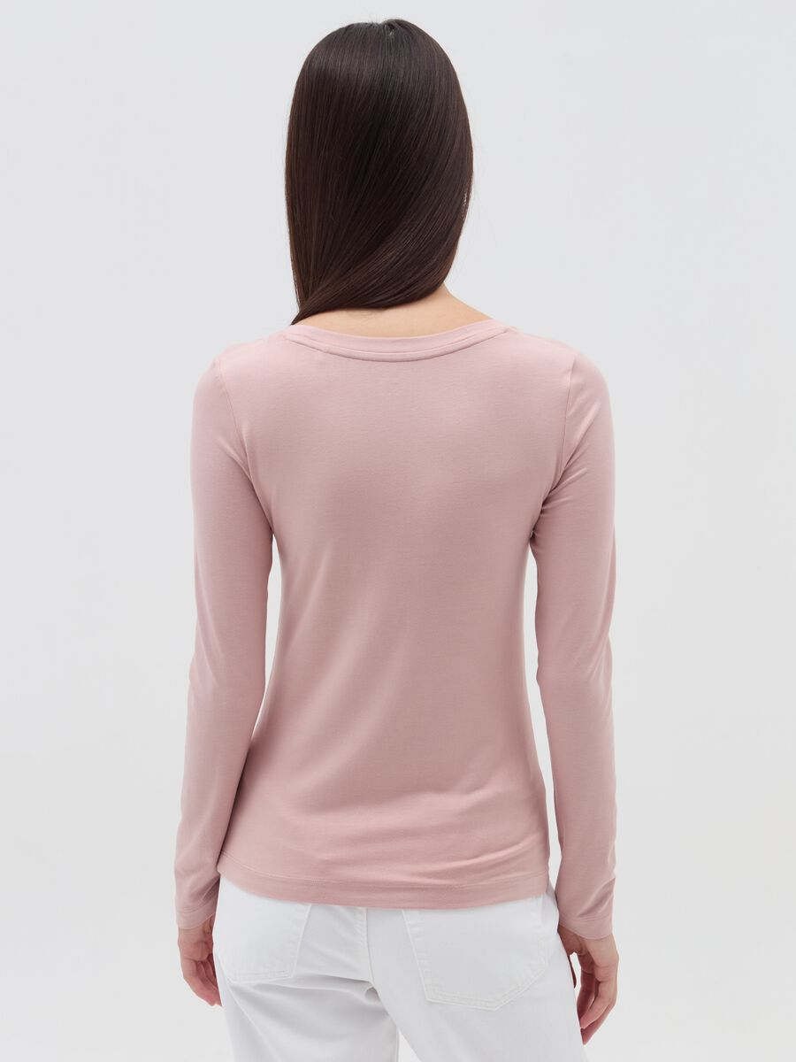 Long-sleeved T-shirt in stretch viscose_2