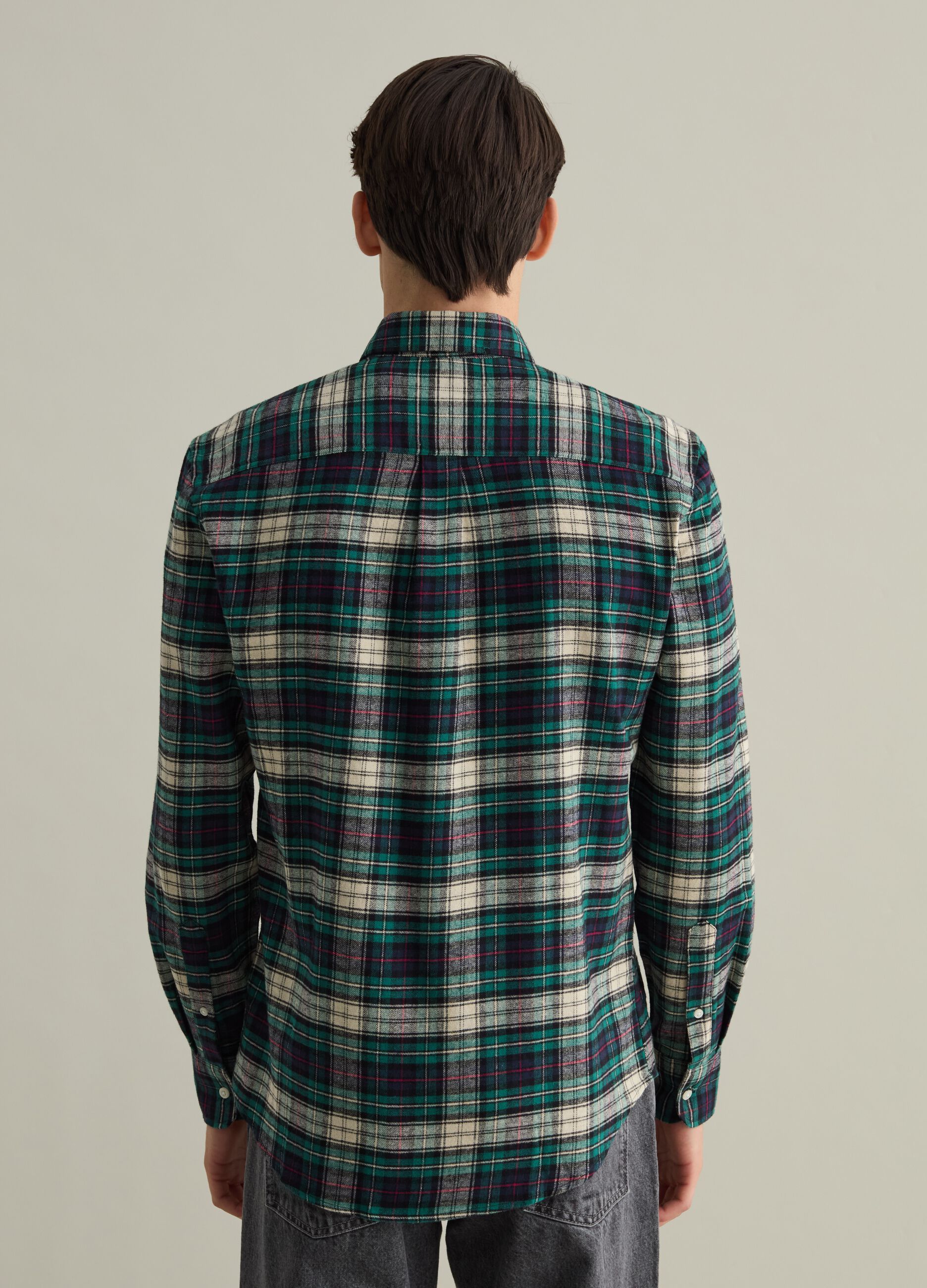 Chequered flannel shirt with pocket