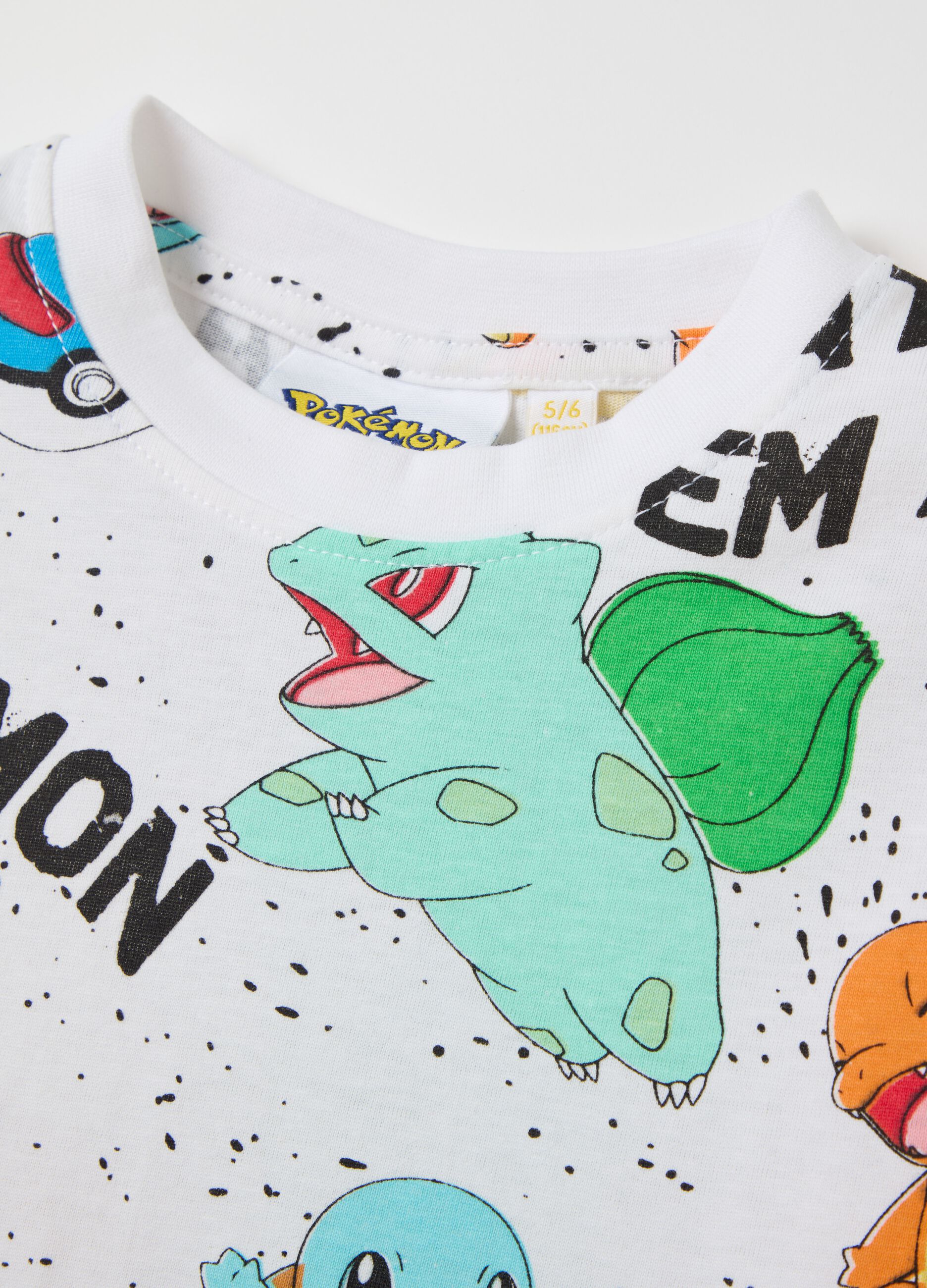 T-shirt in cotone con stampa Pokemon