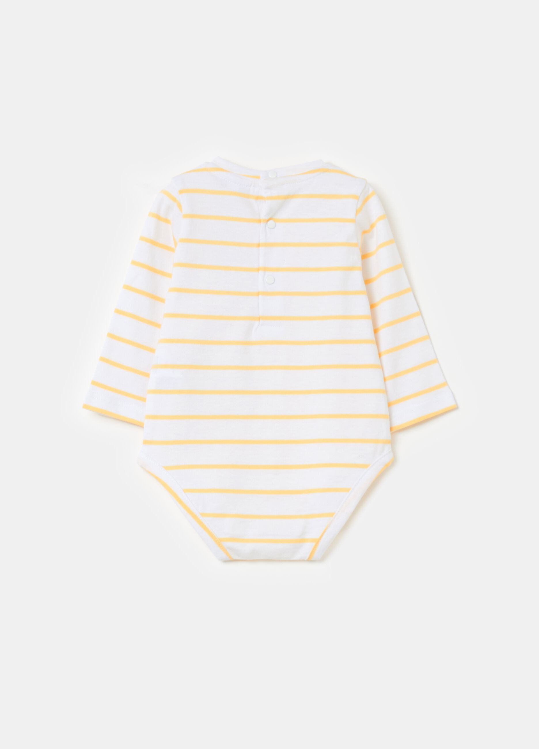 Long-sleeved bodysuit in organic cotton