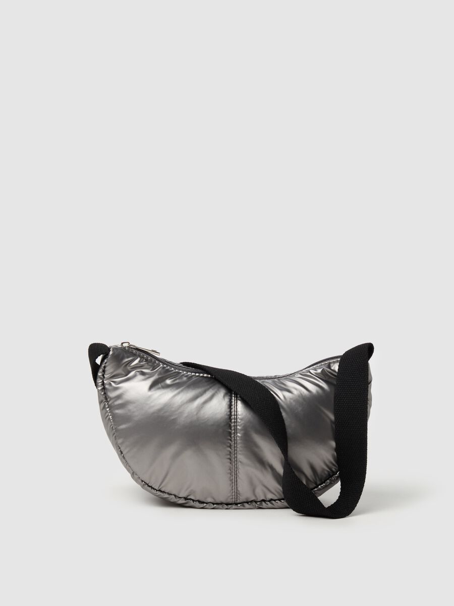 Essential metallic-effect half-moon bag_0