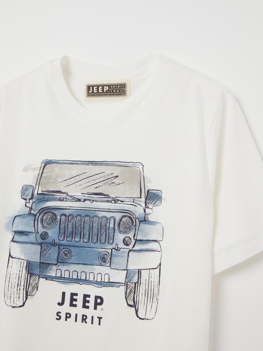 Cotton T-shirt with Jeep Spirit print_1