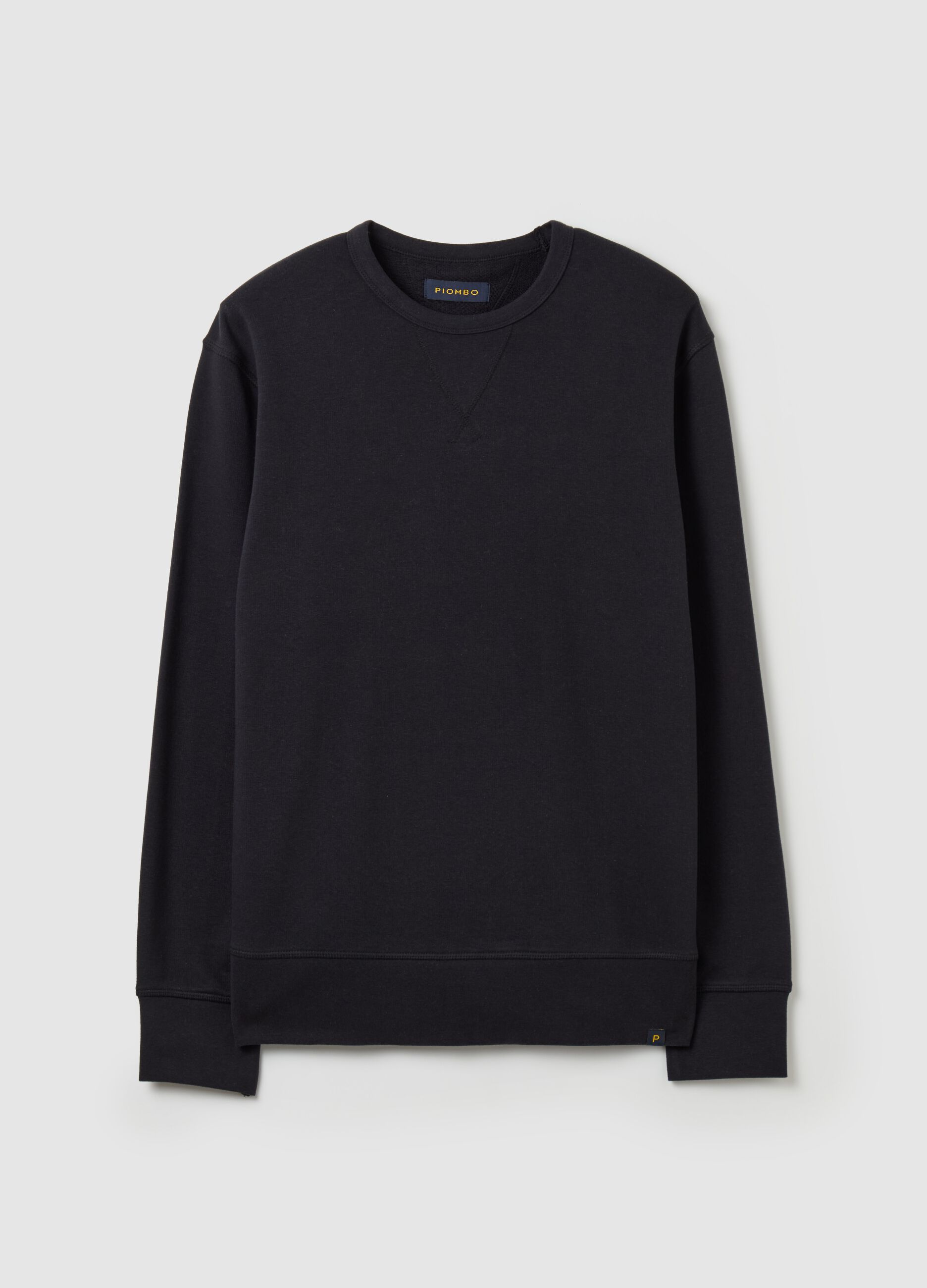 Sweatshirt with round neck and V detail