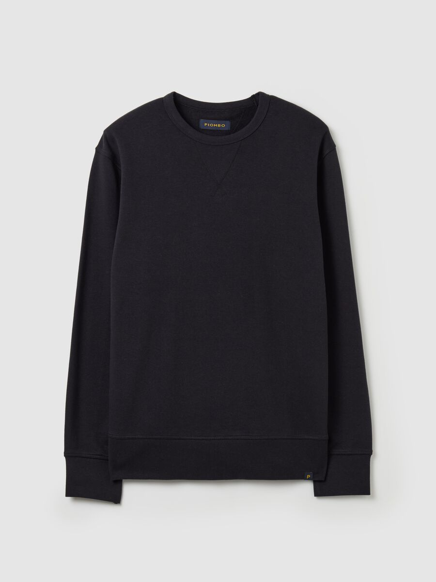 Sweatshirt with round neck and V detail_4