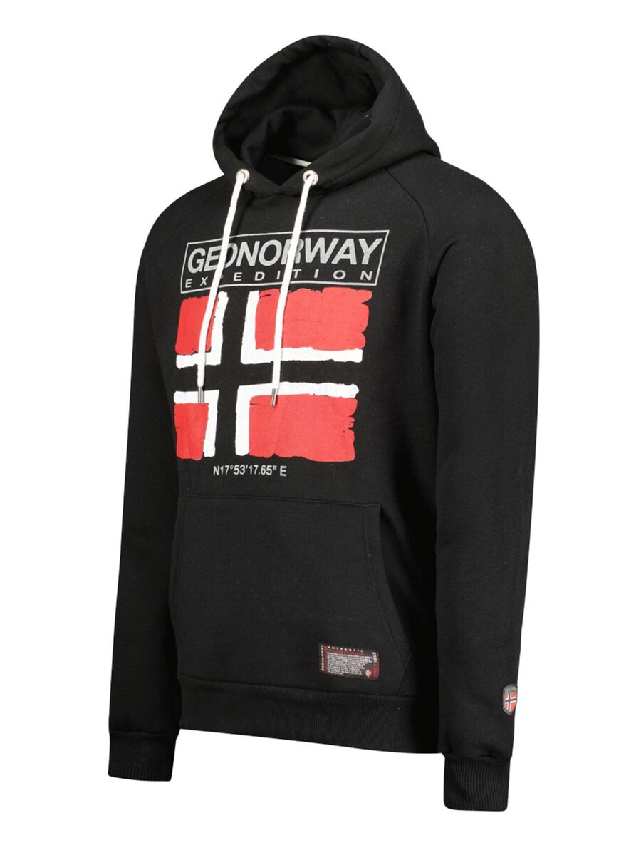 Sweatshirt with hood and Geographical Norway print_3