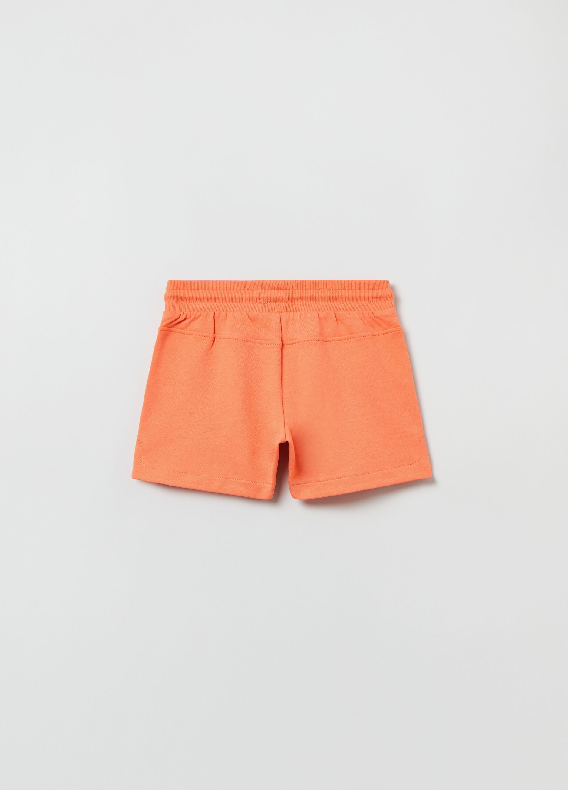 Cotton shorts with drawstring