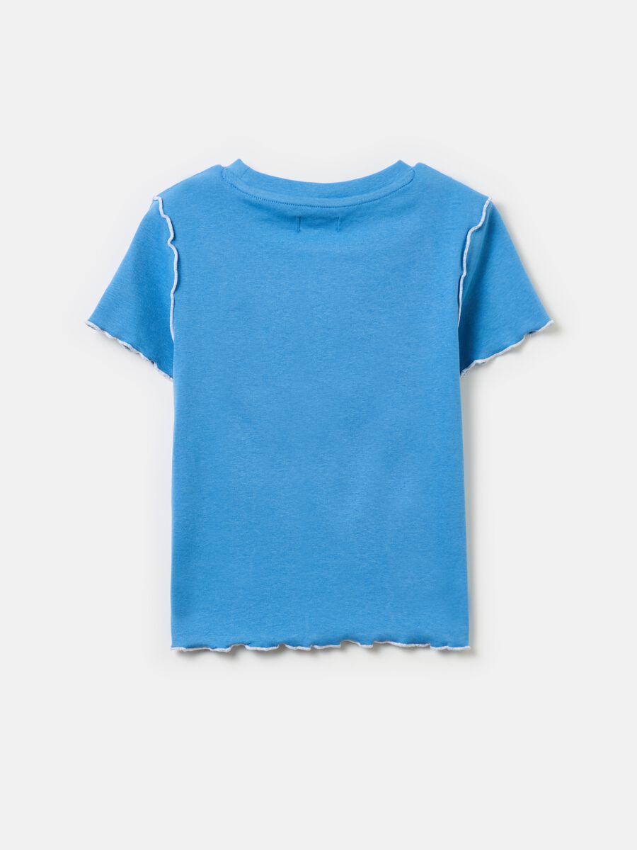 Stretch cotton T-shirt with applications_1