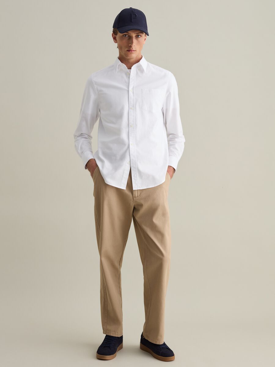 Oxford cotton shirt with button-down collar_2