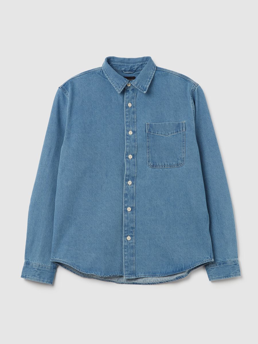 Denim shirt with pocket_4