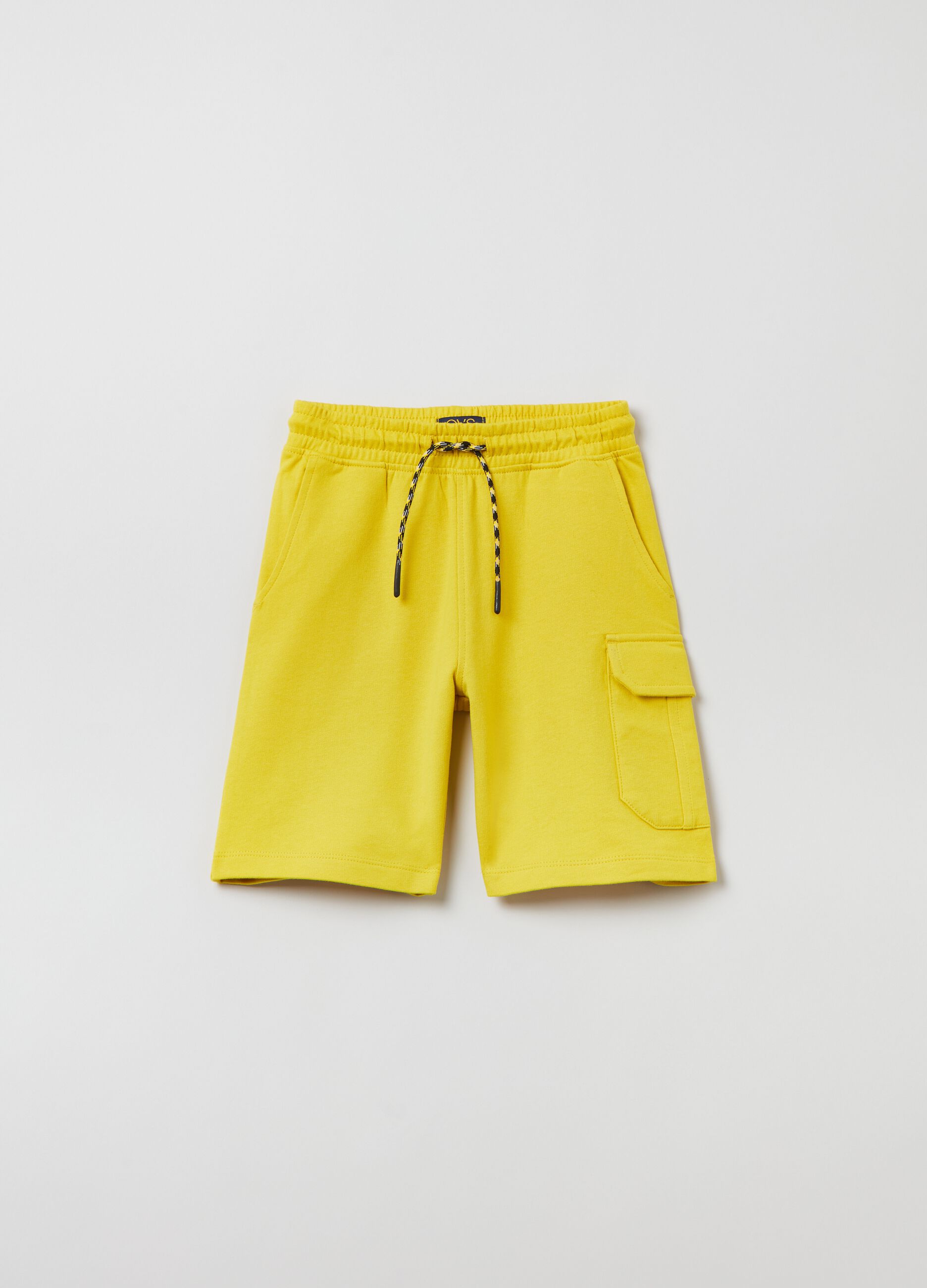 Cotton shorts with drawstring