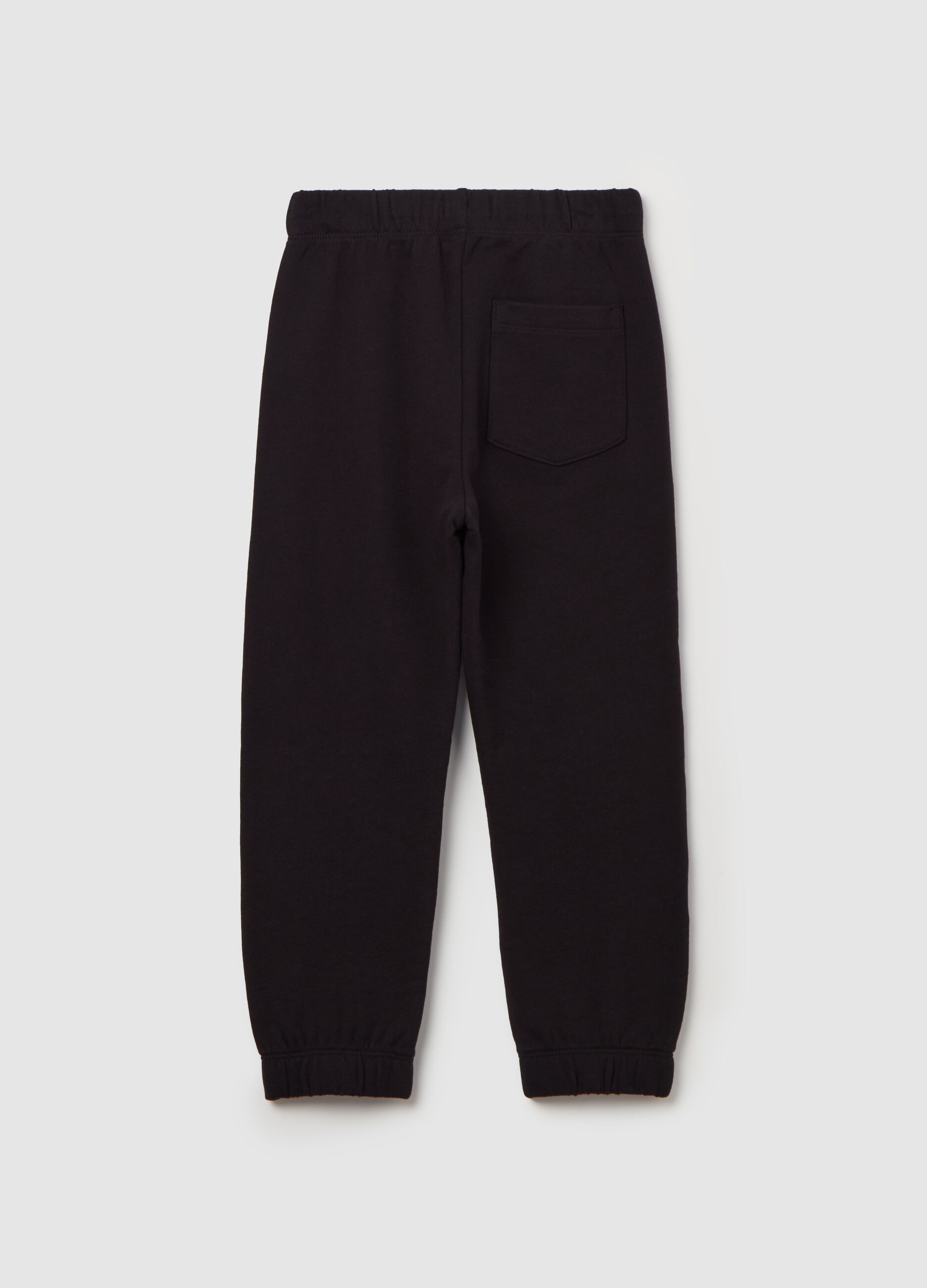 Fleece joggers with drawstring