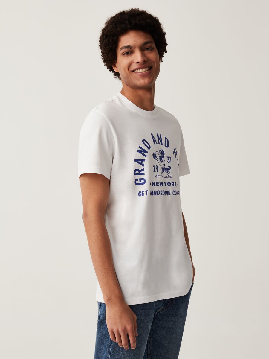Round-neck T-shirt with Grand&Hills print_0