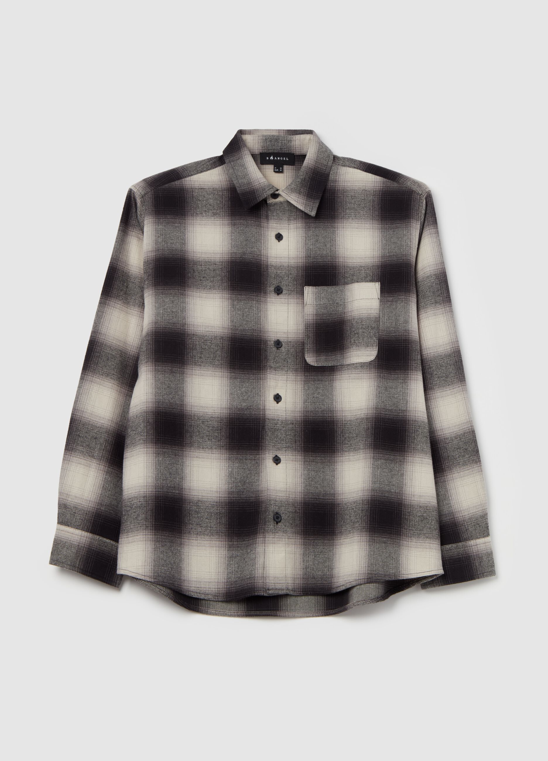 Regular-fit shirt in check flannel