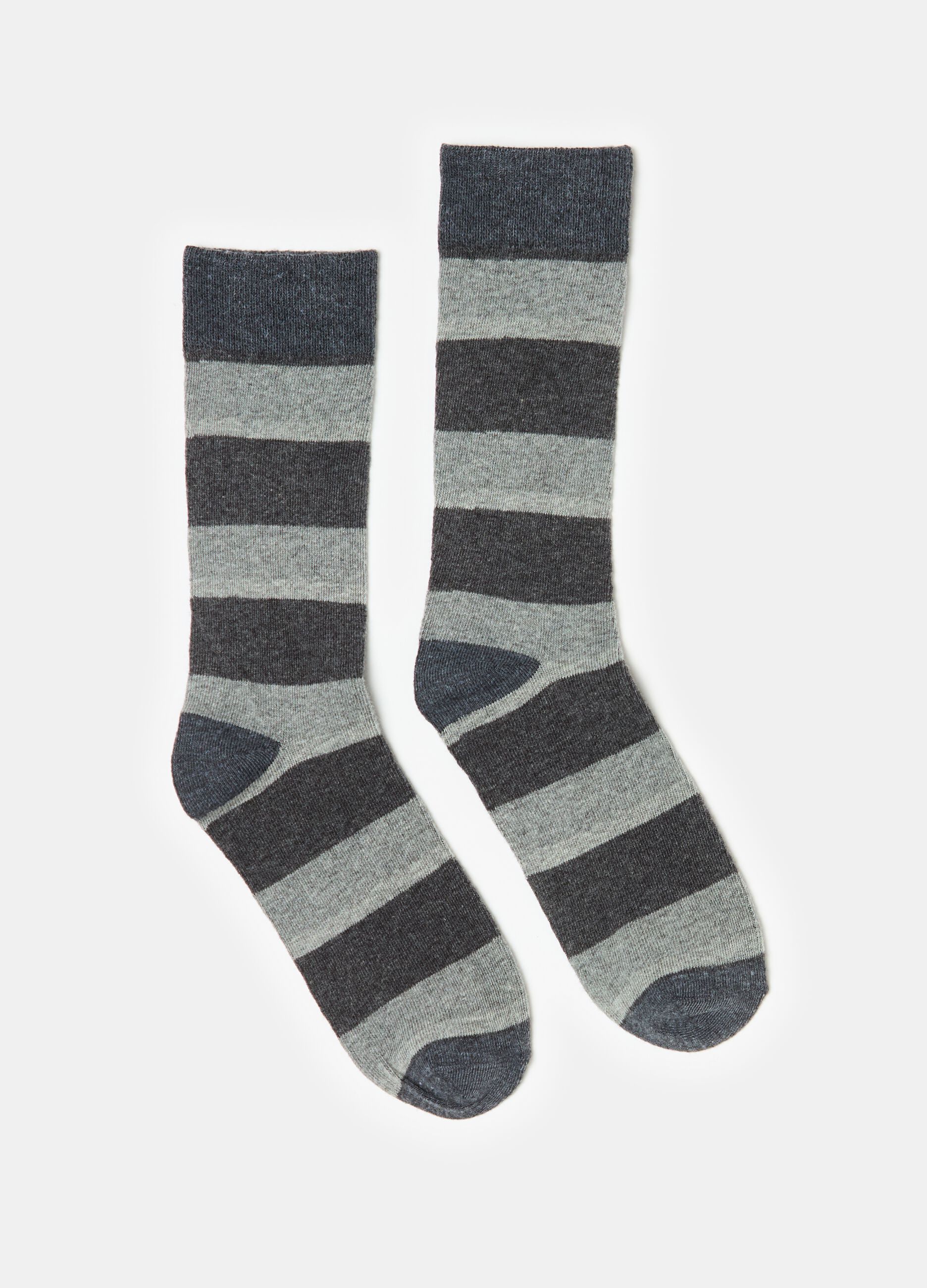 Five-pack striped stretch socks