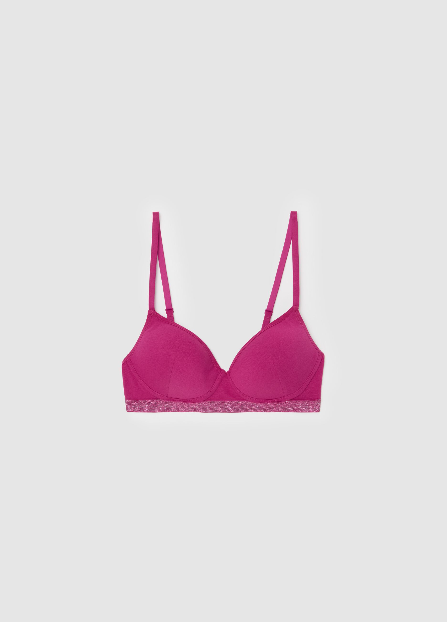 Reggiseno Sport bra in cotone bio con lurex