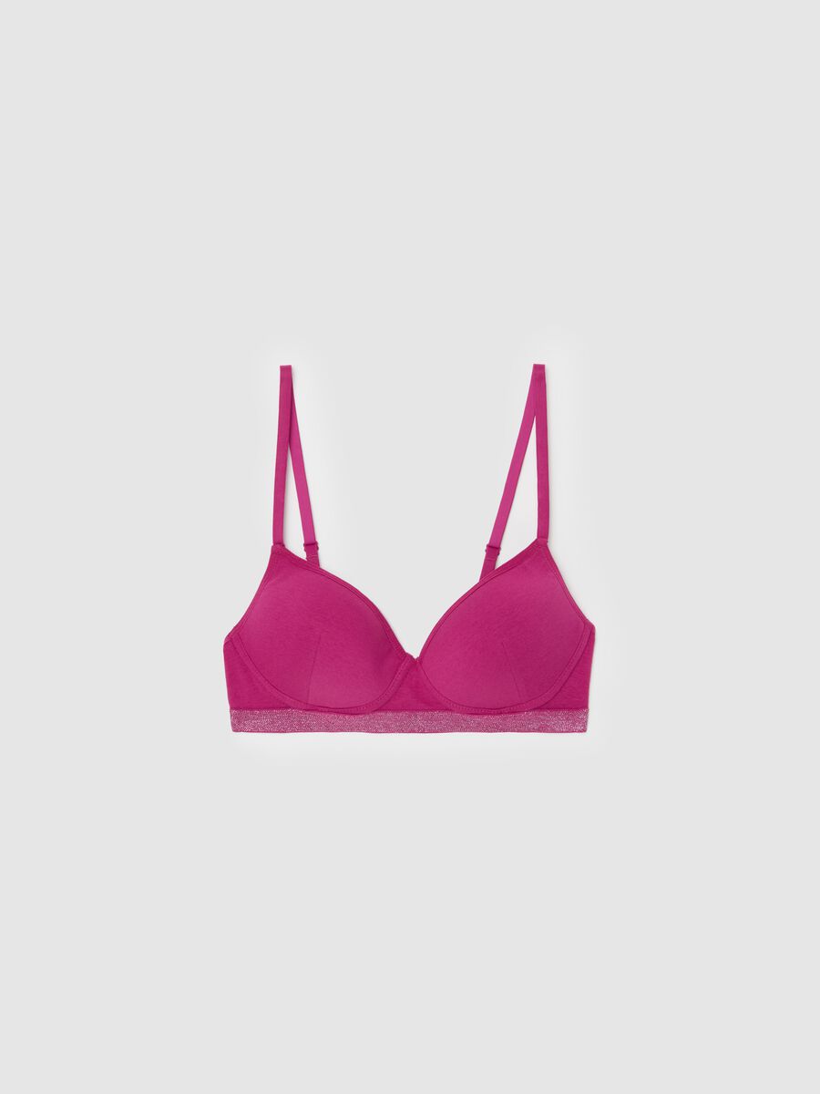 Sports bra in organic cotton with lurex_0