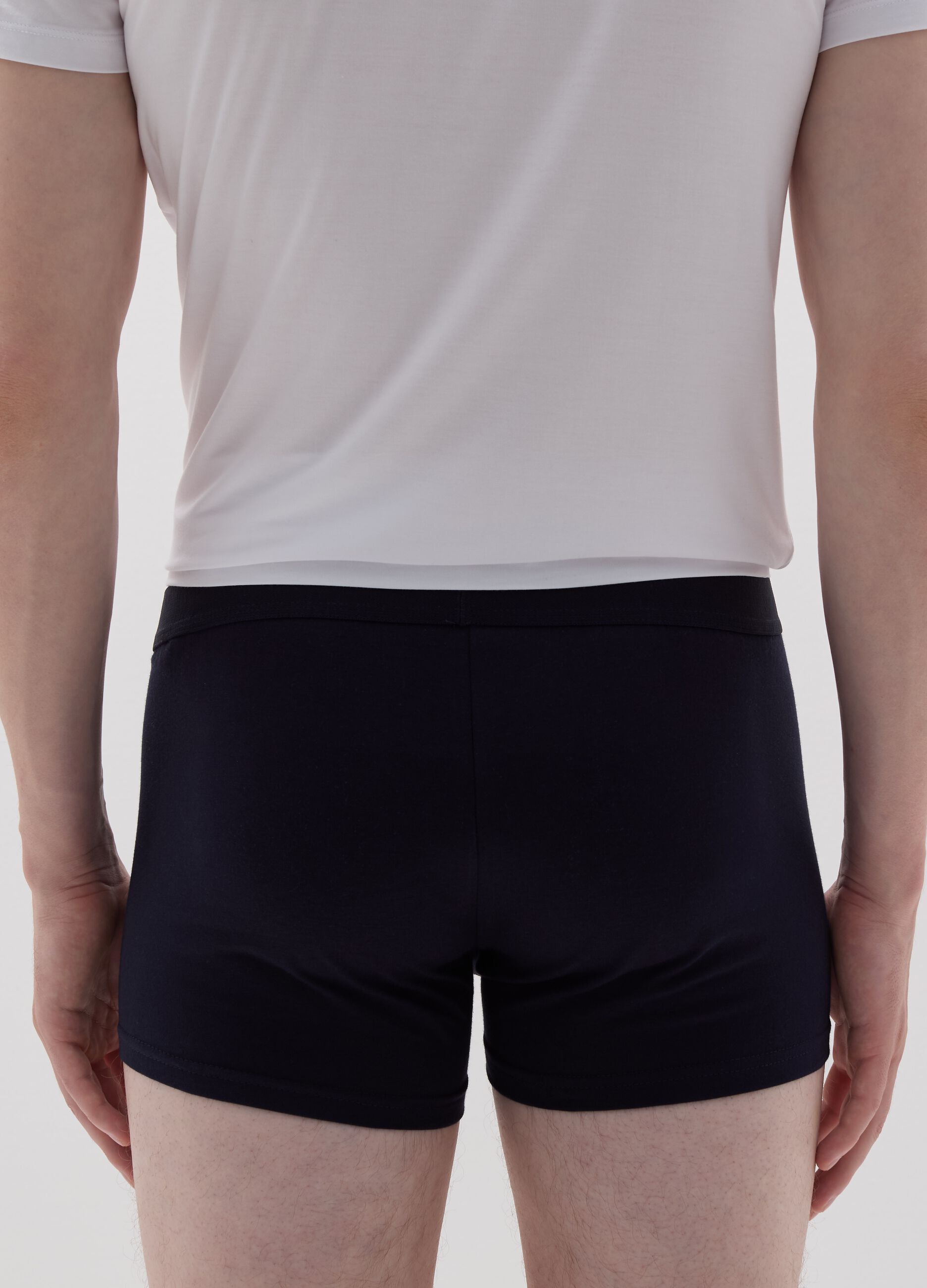 Three-pack boxer shorts with external elastic