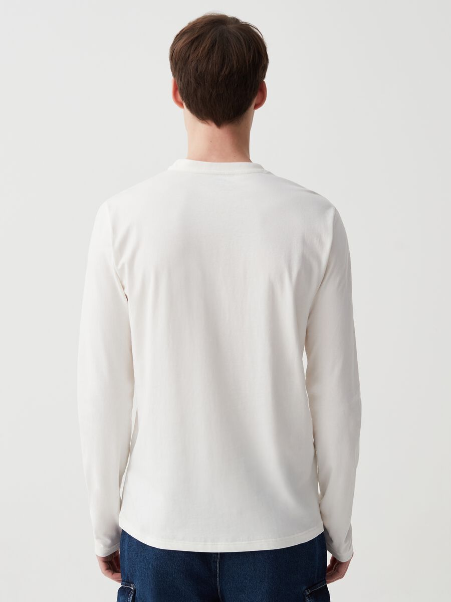 Camiseta bicolor Cotton Comfort de manga larga