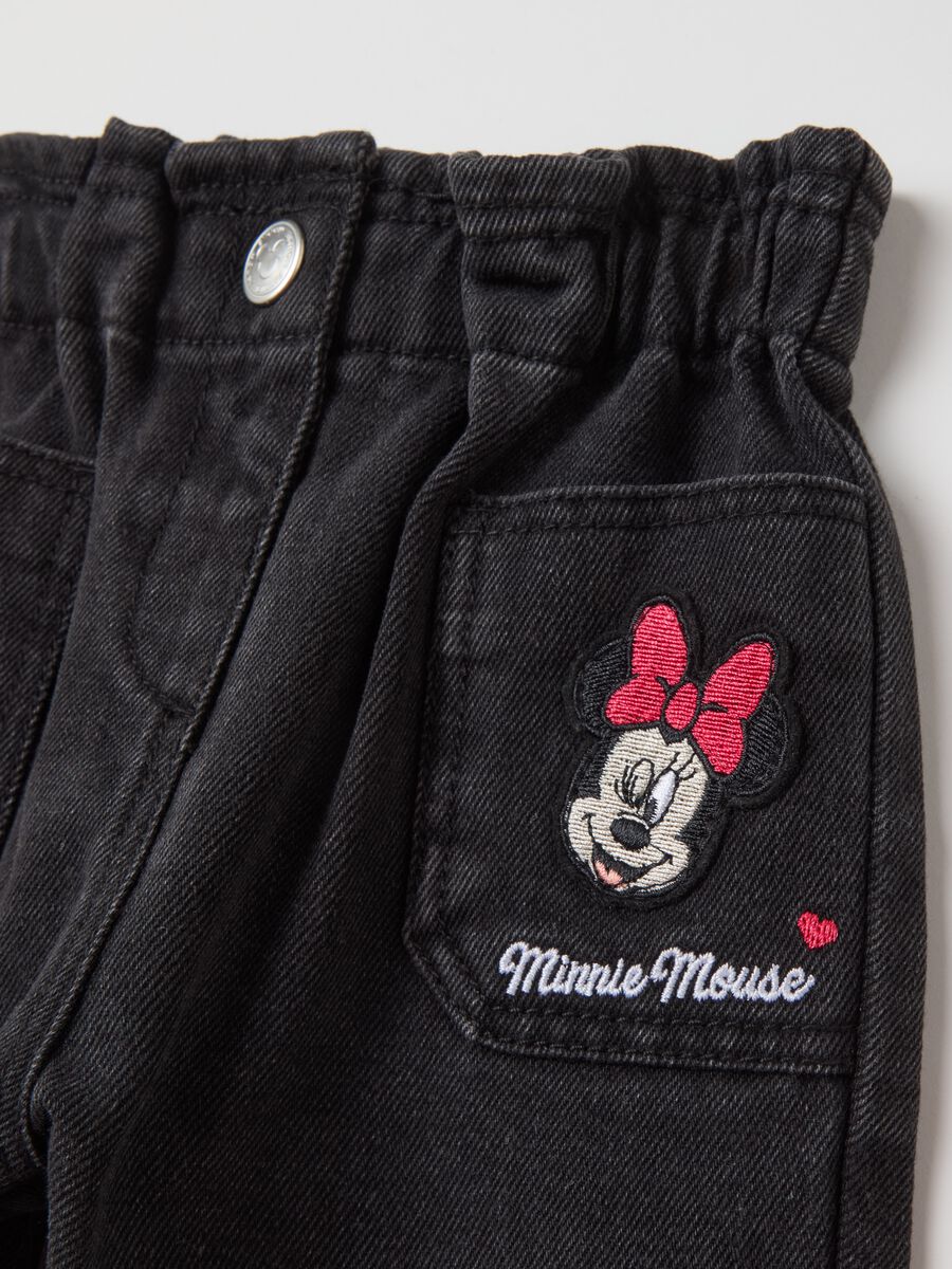 Jeans paper bag con patch Minnie_2