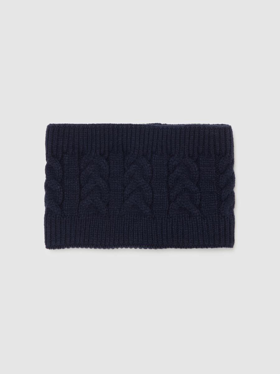 Cable knit neck warmer_0