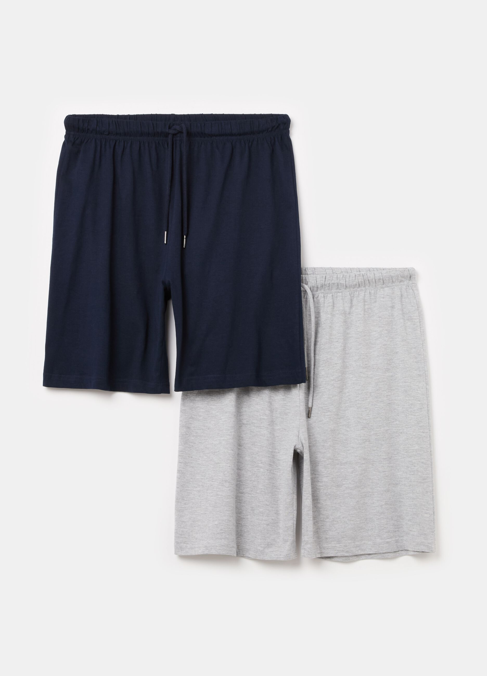 Two-pack pyjama shorts with drawstring