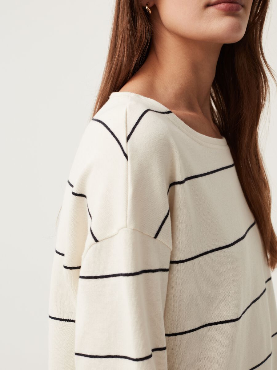 Long-sleeved T-shirt with fine stripes_3