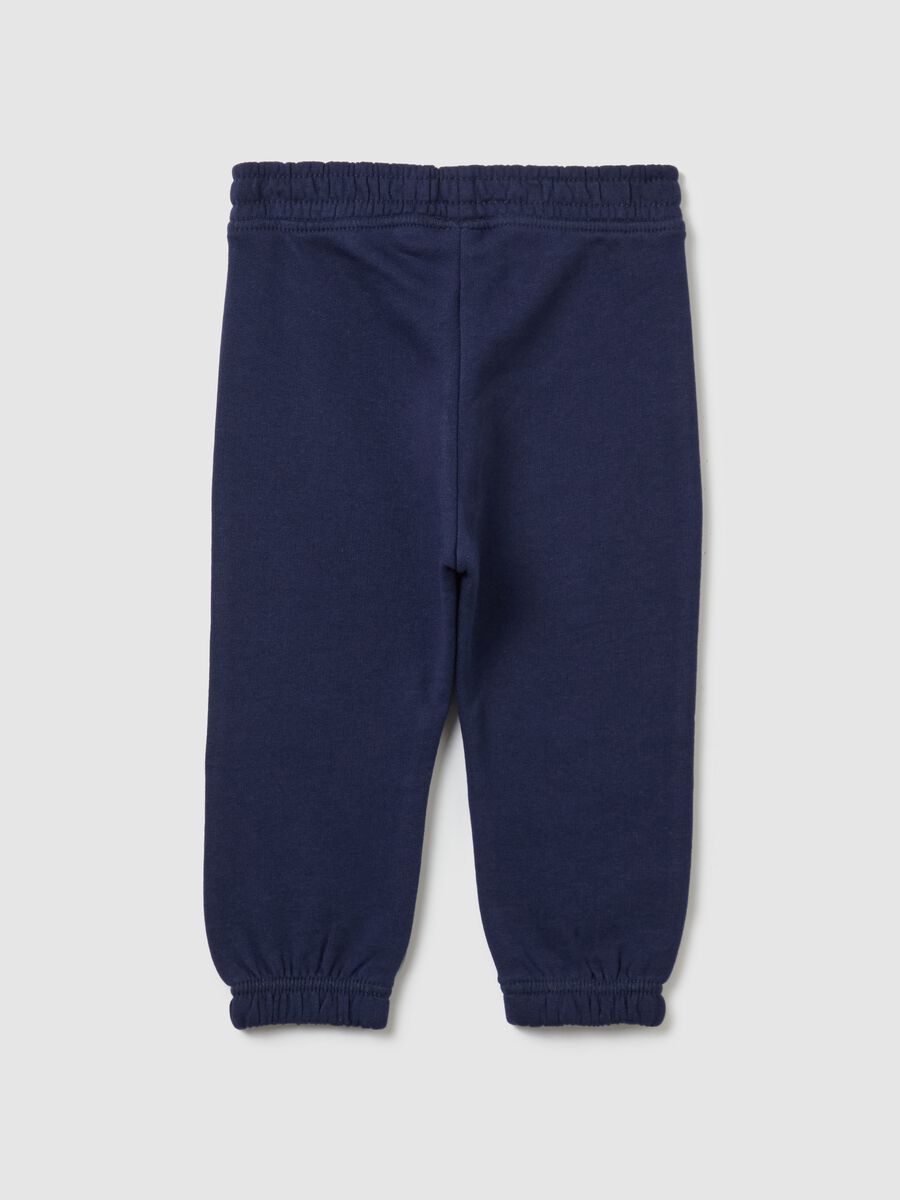 Fleece joggers with elasticated edging_1