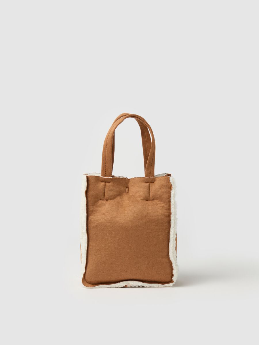 Mini tote bag con interno in sherpa_1