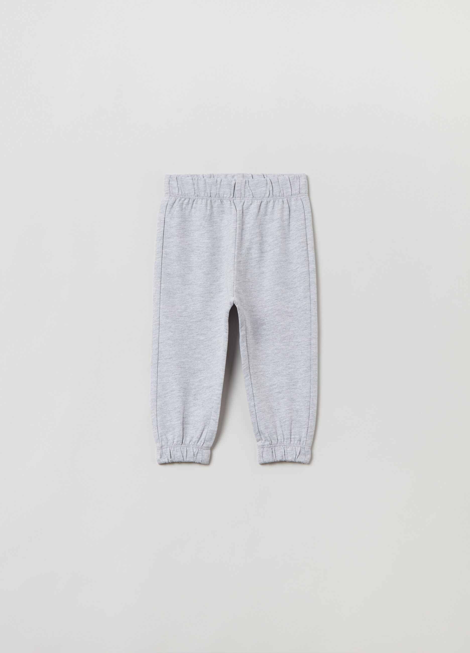 Fleece joggers with elasticated edging