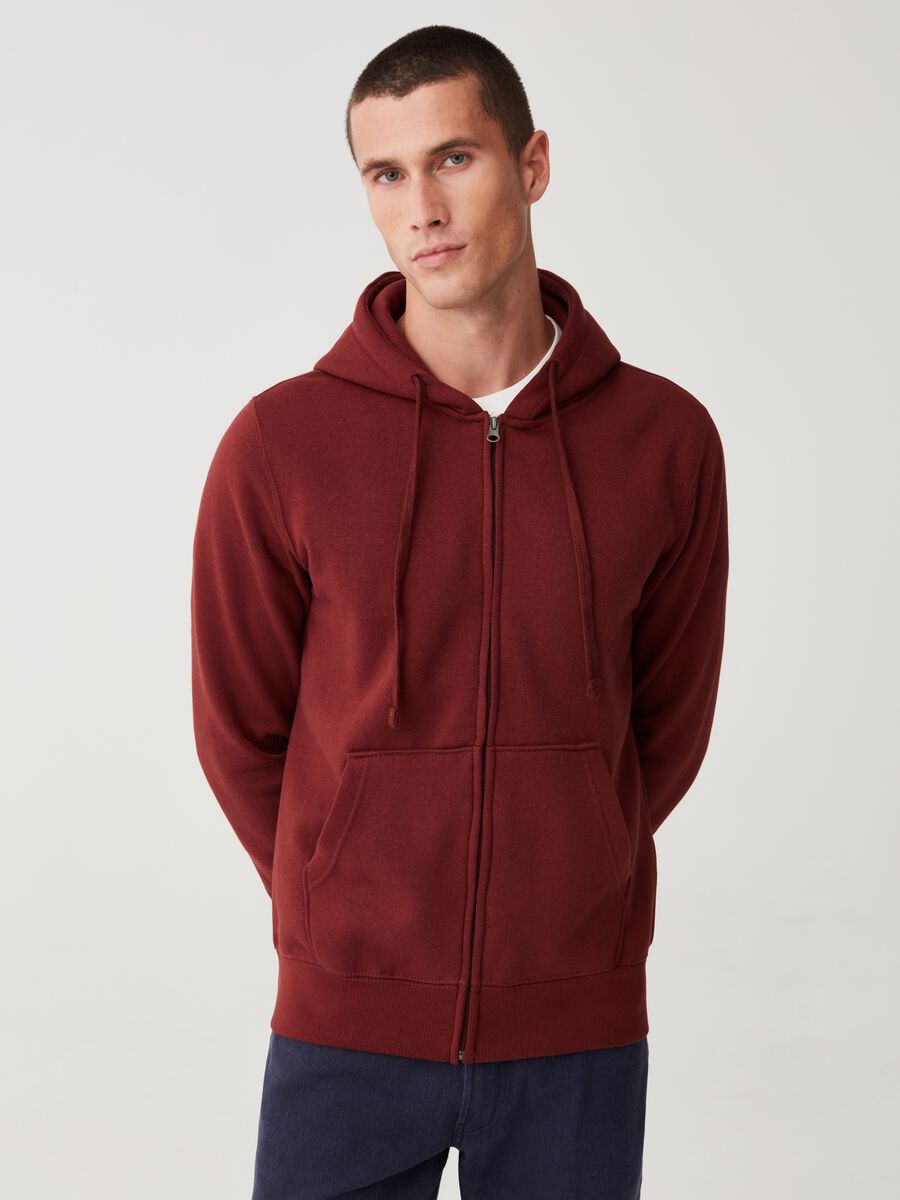 Hooded sweatshirt with zip closure_0