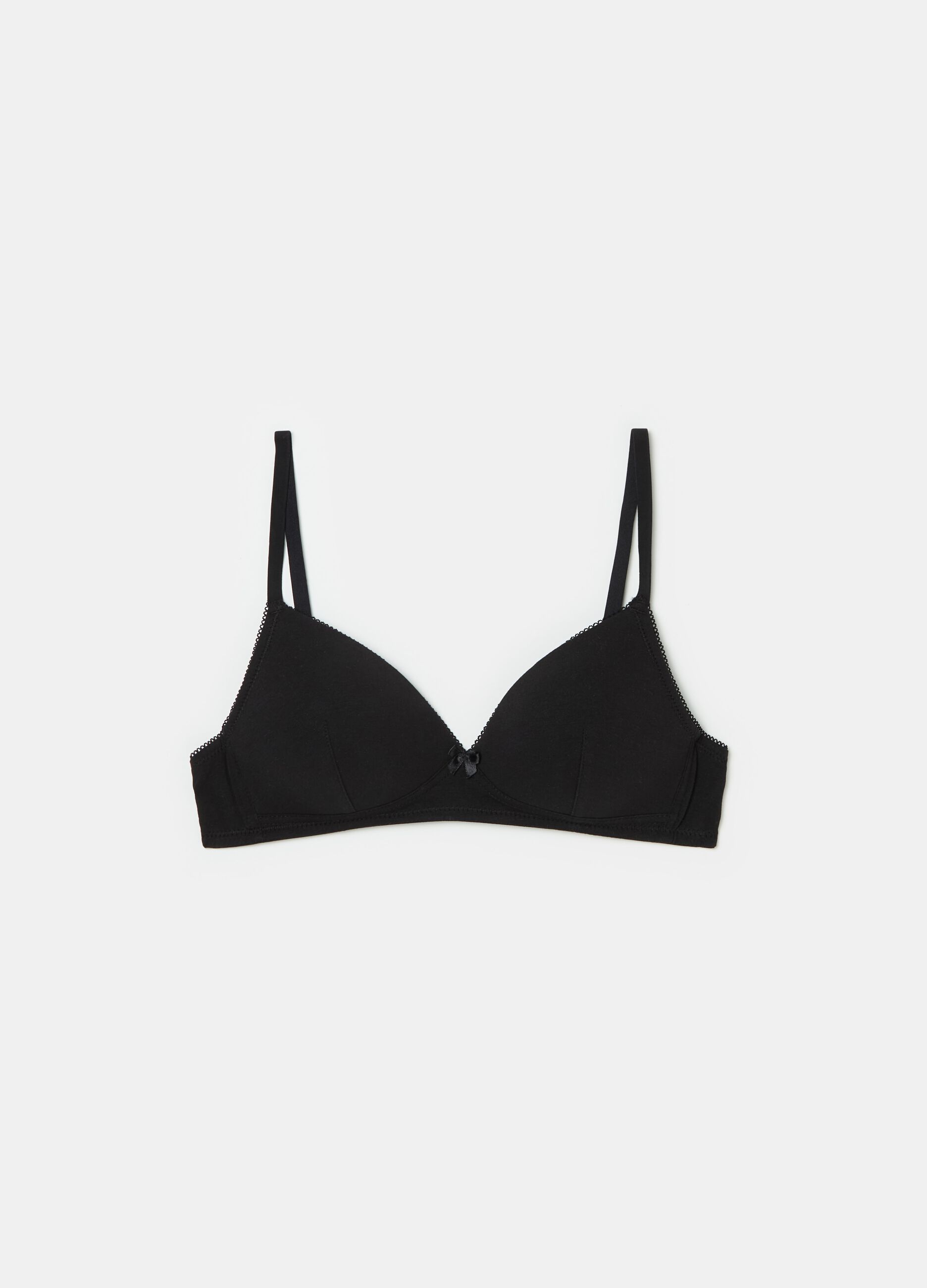 The Triangle stretch cotton triangle bra