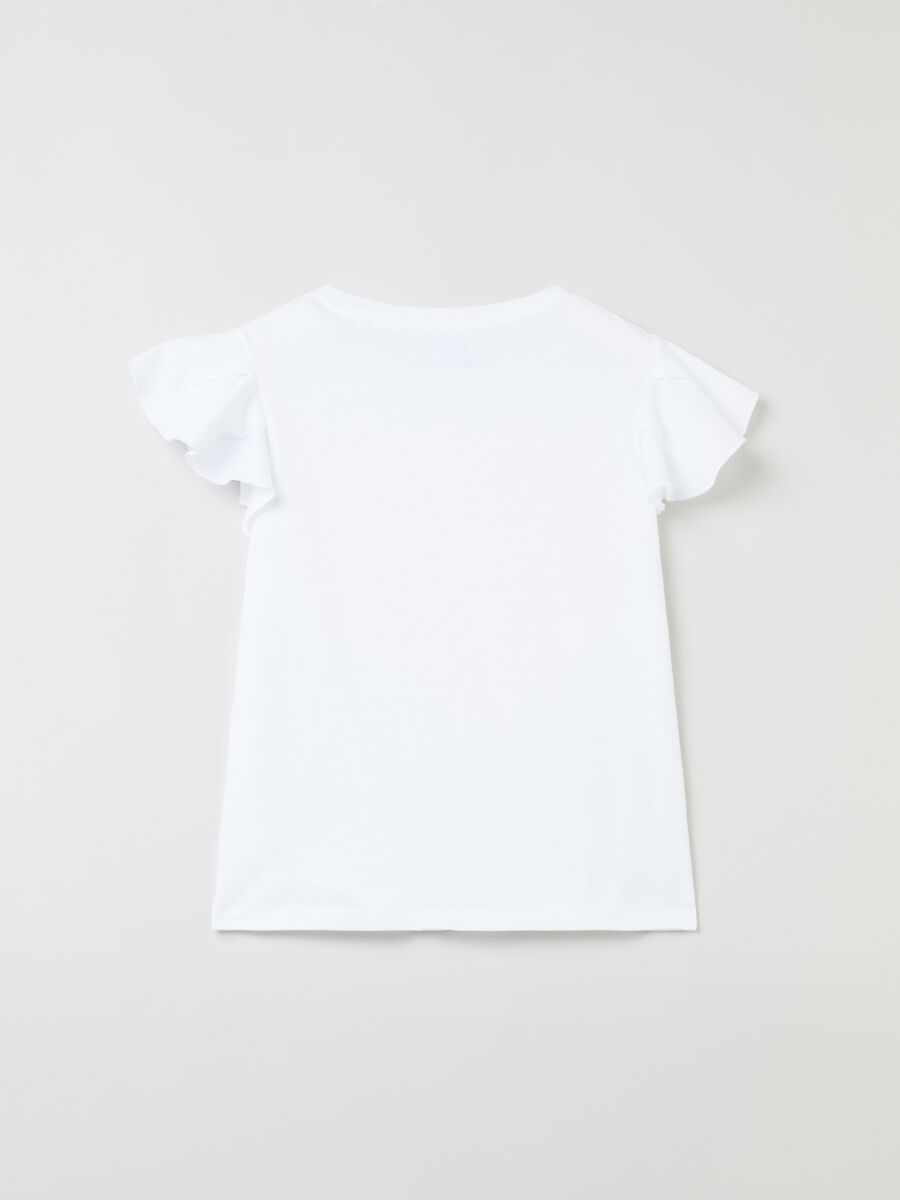 T-shirt in cotone con stampa lettering_1