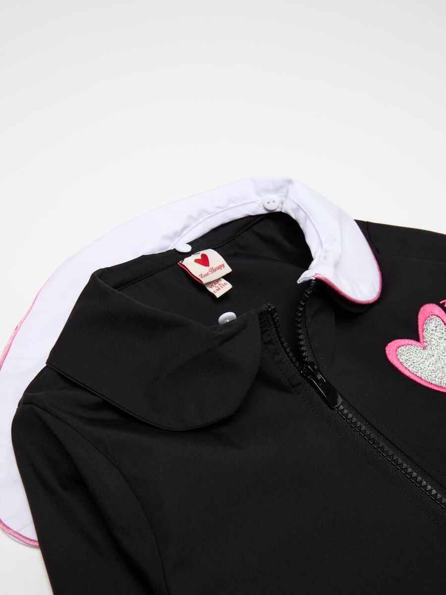 School smock with zip and embroidered heart_2