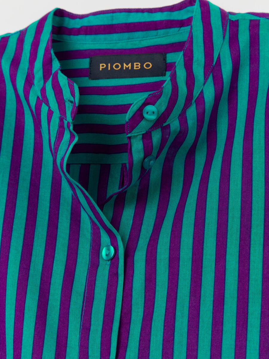 Striped shirt with Mandarin collar_2