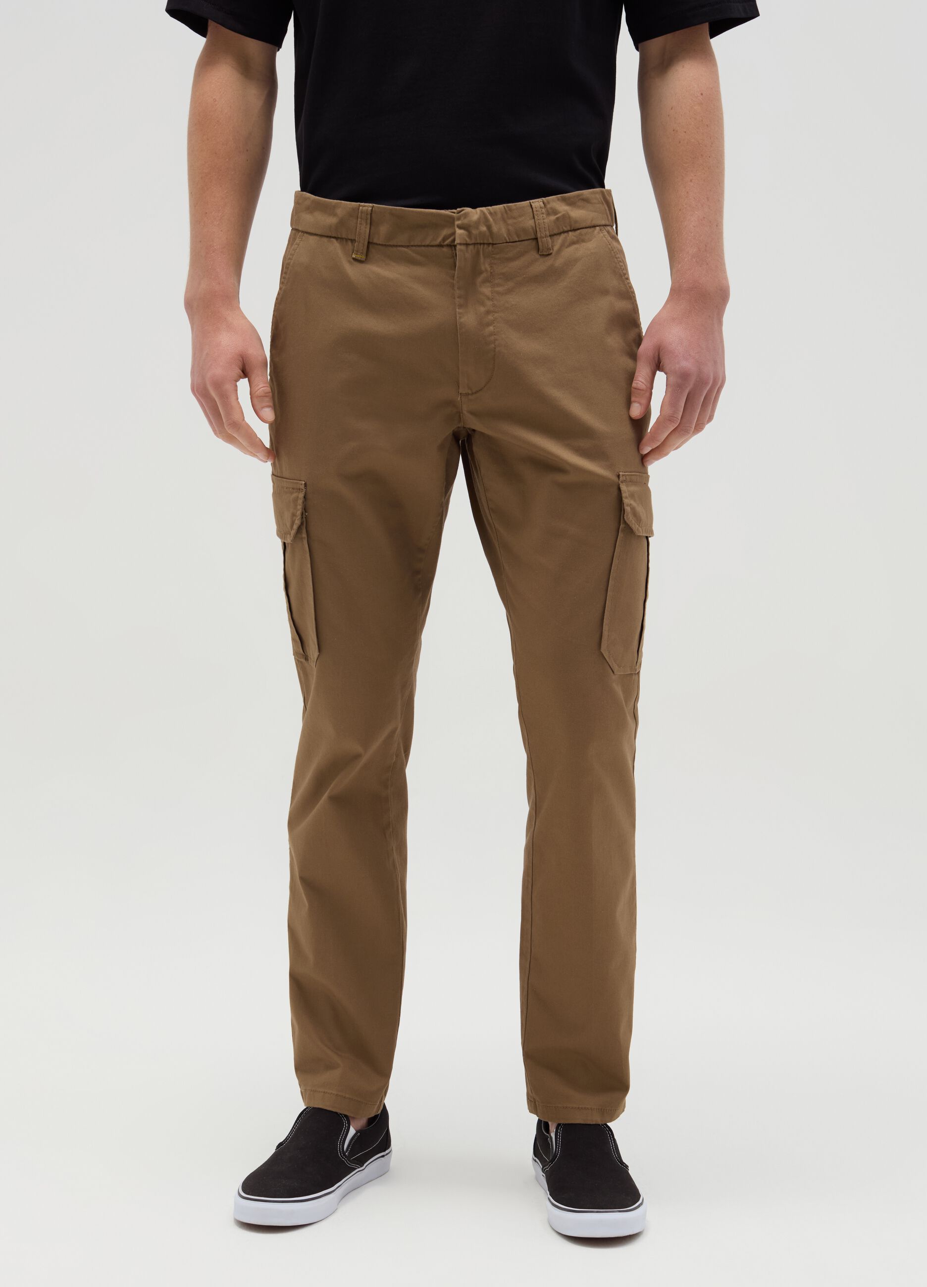 Cargo trousers in stretch cotton