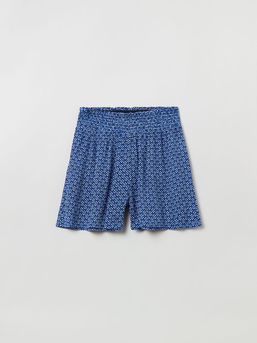 Viscose shorts with floral print_0