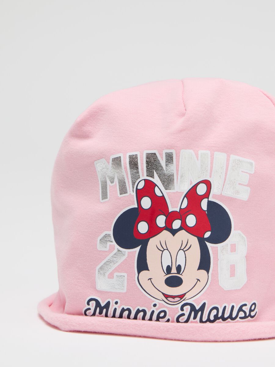 "Minnie Mouse 28” hat in organic cotton fleece_2