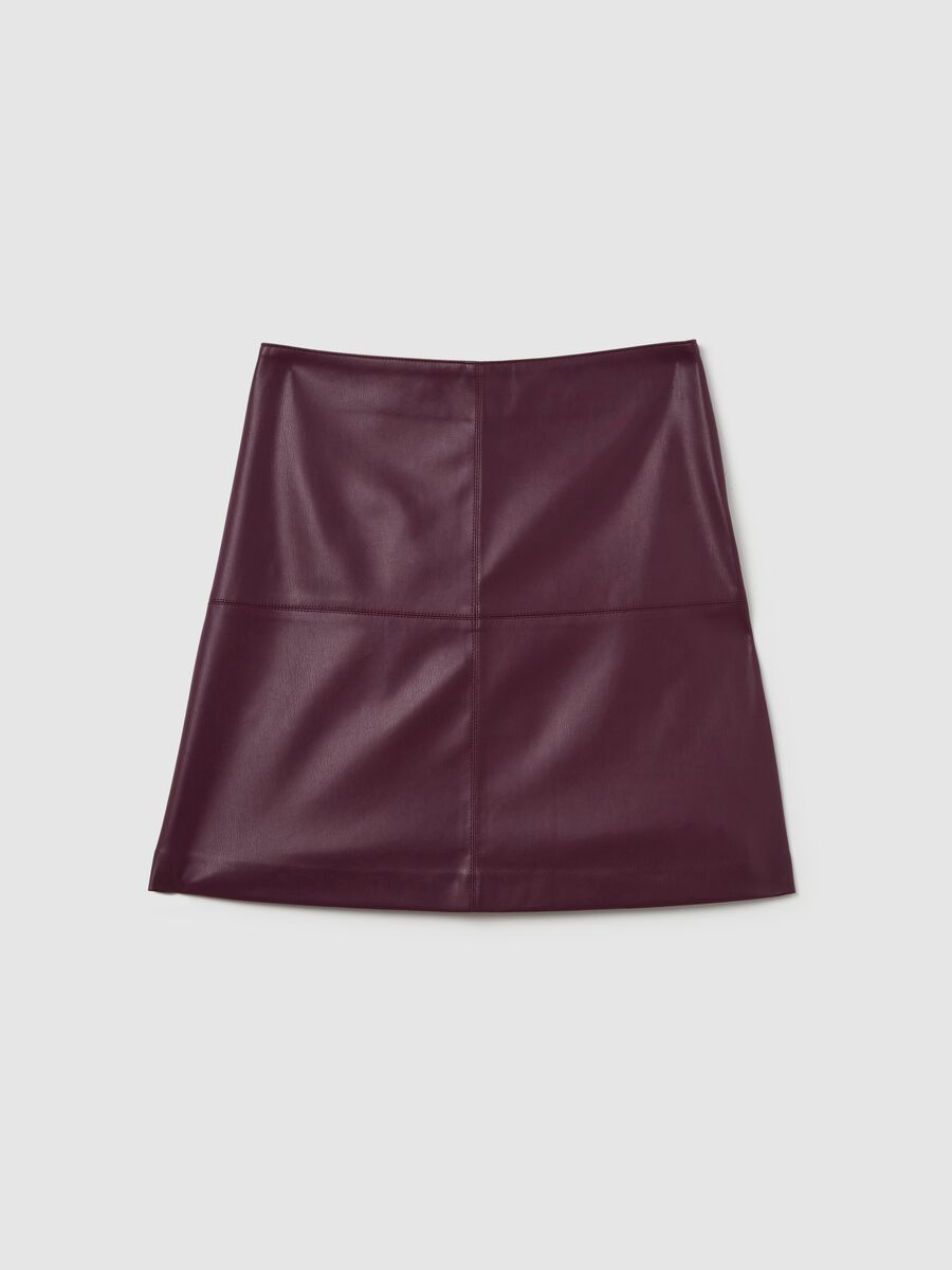 Glossy-effect miniskirt_4