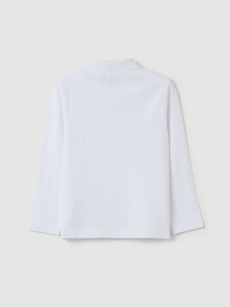Long-sleeved polo shirt in organic cotton_1