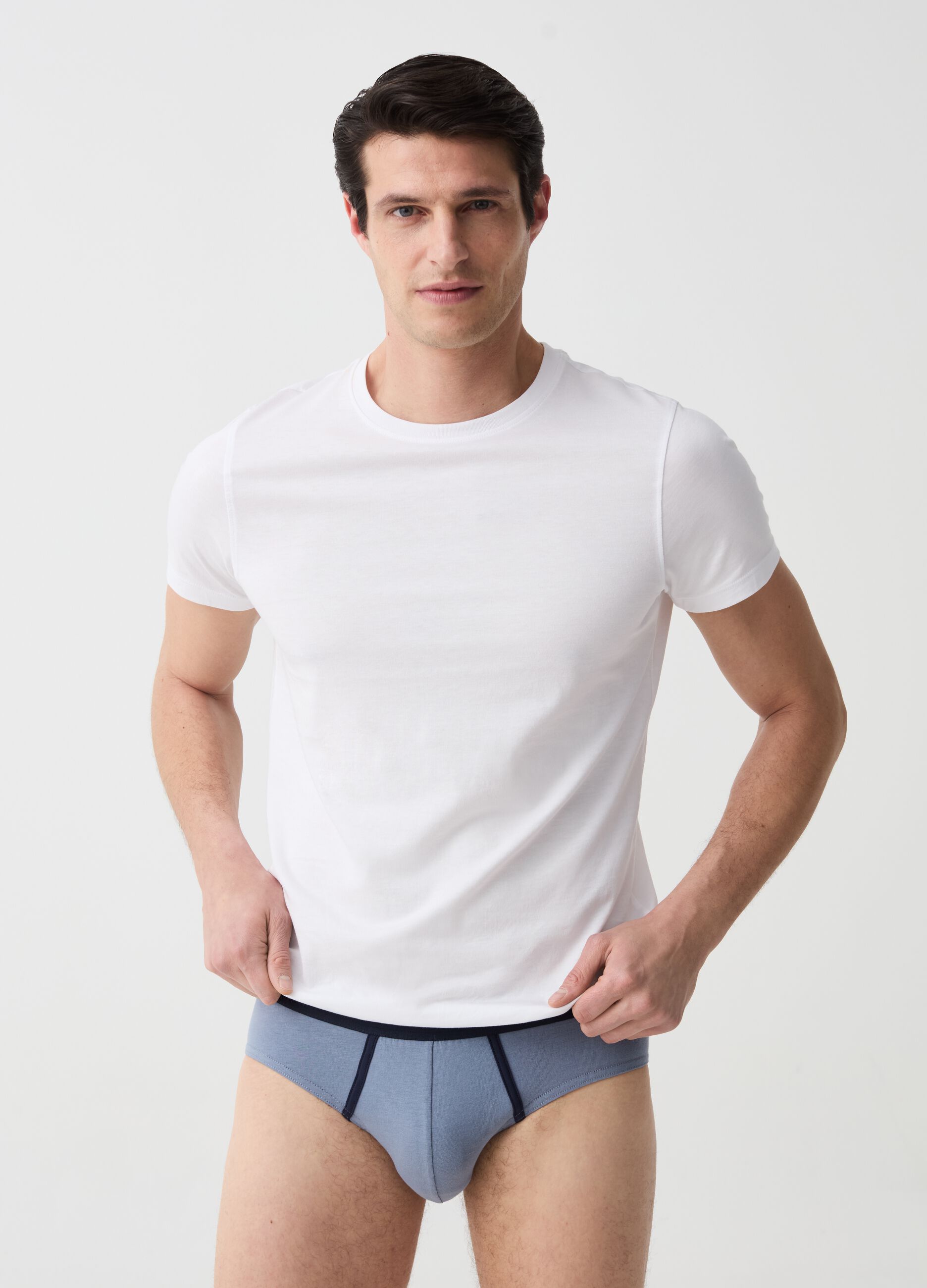 Three-pack briefs in stretch organic cotton