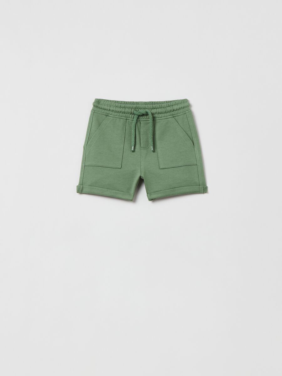 Shorts in cotone con coulisse_0