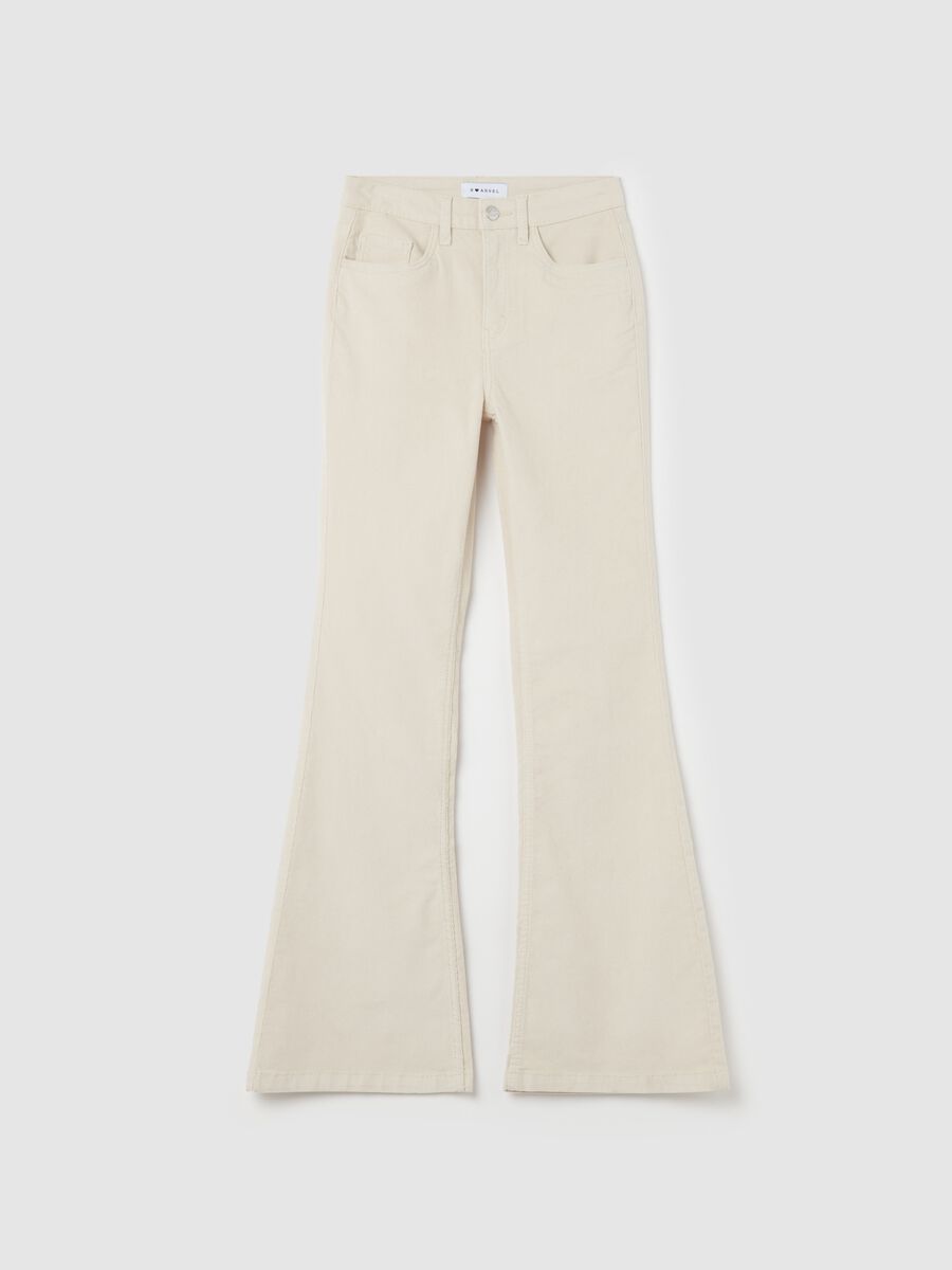 Flare-fit trousers in corduroy_0