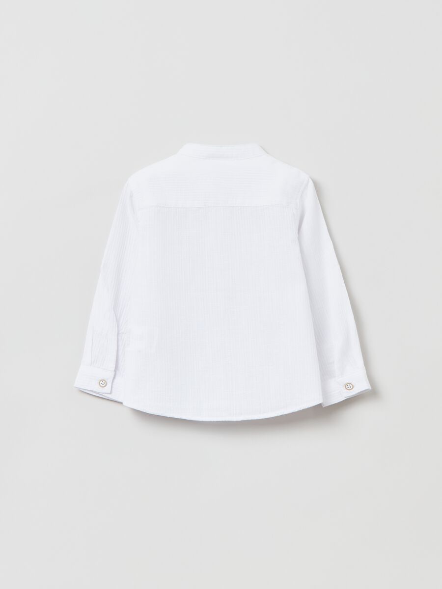 Textured linen and cotton shirt_1
